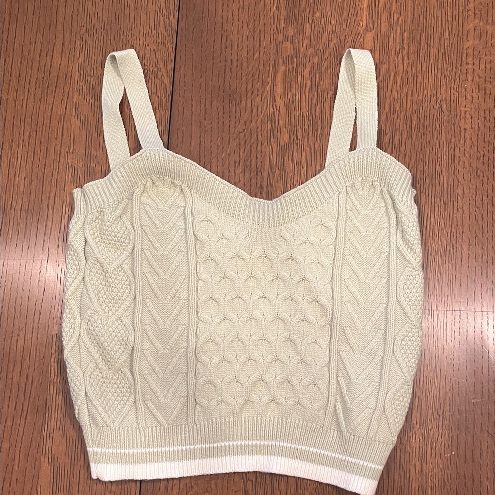 Cotton Emporium Light Green Knit Tank Top